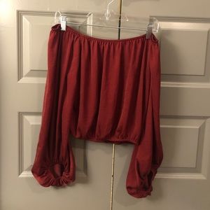 Off the shoulder crop top
